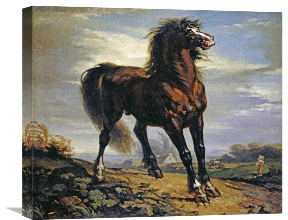 "The Horse" Stretched Canvas Giclee by Jean-Francois Millet, 22"x18"