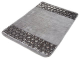 Designer Home Premium Premium Bath Accessories Durable Heavy (Silver Rug Mat)