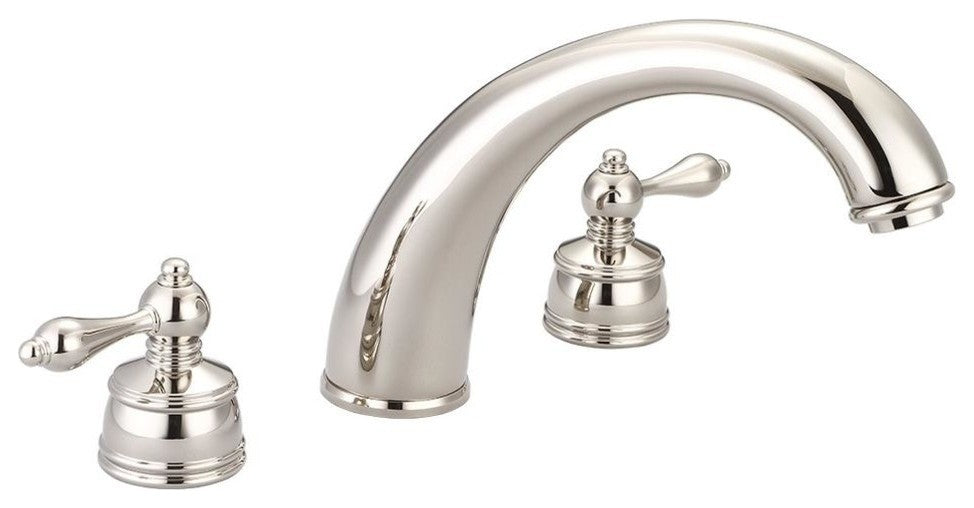 Faucets Two Handle 6" - 16" Adjustable Widespread Tub Filler, Polished Nickel