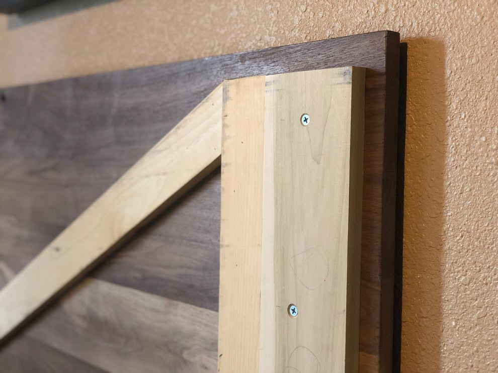 Modern Walnut Headboard, Queen