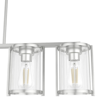 Astwood Brushed Nickel With Clear Glass 5 Light Chandelier Ceiling