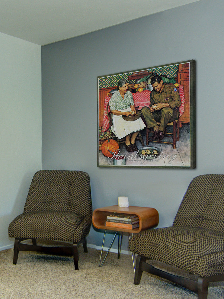 "Home for Thanksgiving" Print on Canvas by Norman Rockwell