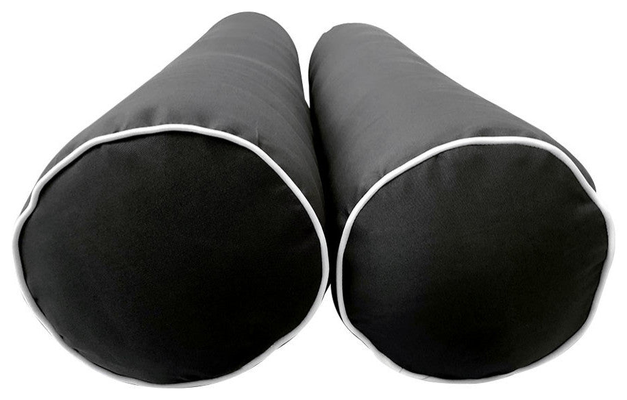 Style5 Twin Contrast Pipe Mattress Bolster Cushion Outdoor Slip cover ONLY AD003