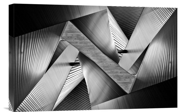 "Metal Origami" Stretched Canvas Giclee by Koji Tajima, 18x12"