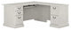 Classic L-Shaped Desk, Retractable Keyboard Tray & Multiple Drawers, Off White