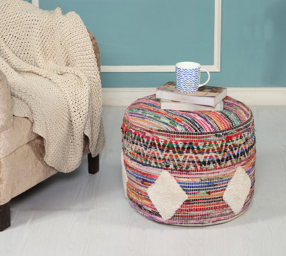 Boho Geometric Pouf