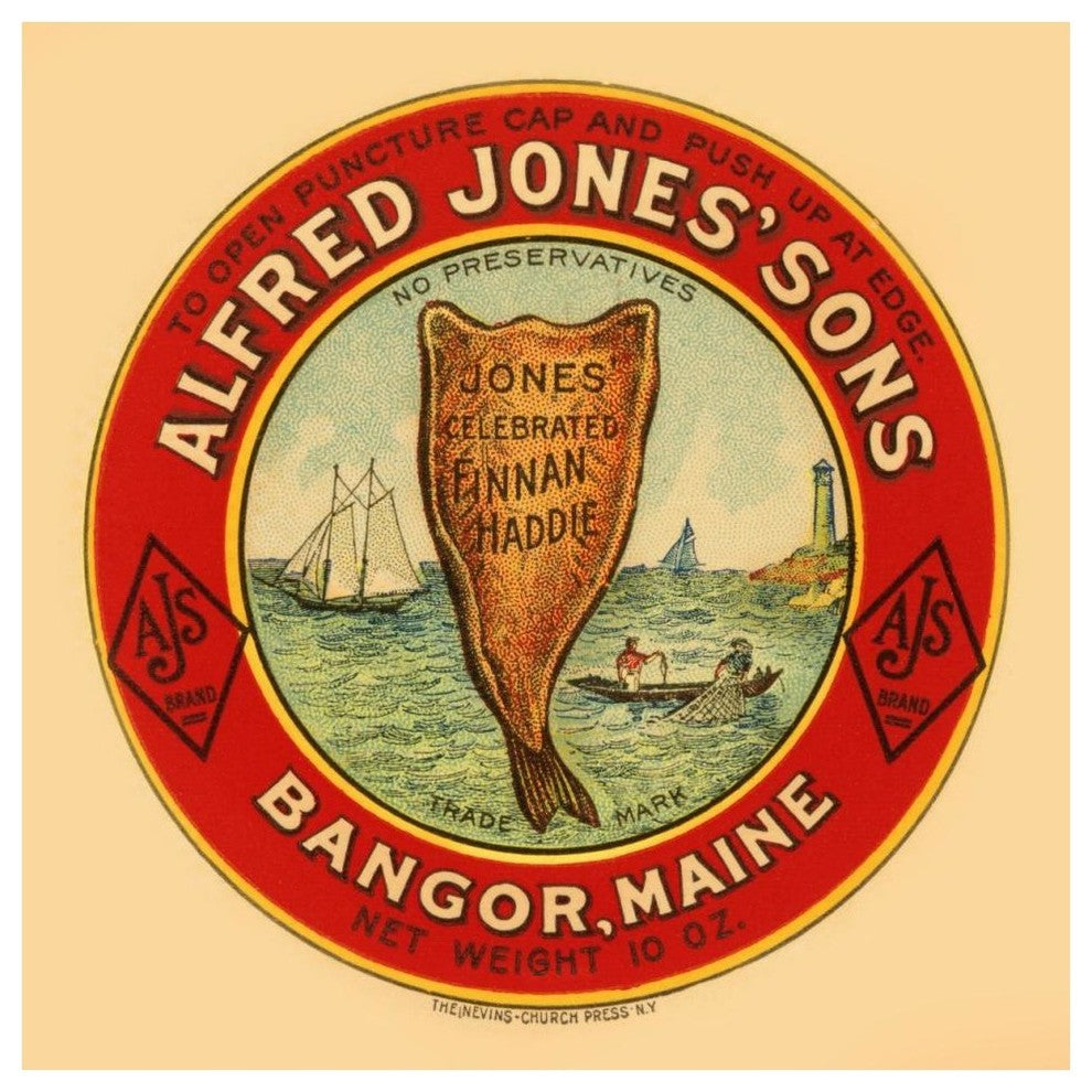 "Jones Celebrated Finnan Haddie" Digital Paper Print by Retrolabel, 42"x42"
