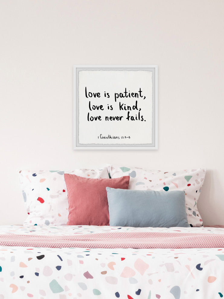 "Love Is Kind" Framed Painting Print, 12x12
