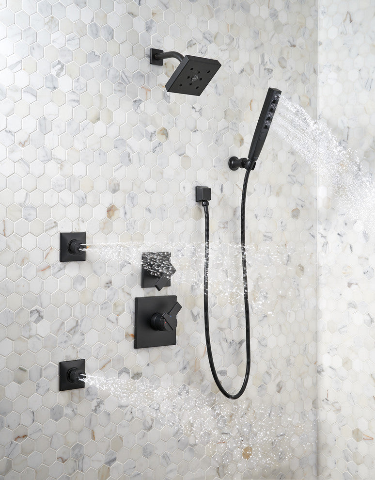 Delta Ara Monitor 17 Series H2Okinetic Shower Trim, Matte Black, T17267-BL