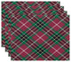 Mad for Plaid 18"x14" Red Holiday Print Placemat, Set of 4