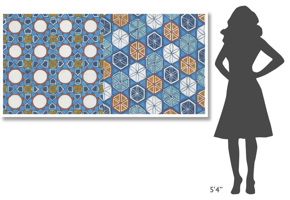 "Hex Tiles" Digital Paper Print by Kathrine Lovell, 74"x38"