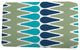 Upscale Getaway Picks Geometric Print Bath Mat, Green/Blue, 17"x24"