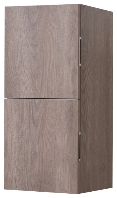Bliss 12" Wide by 24" High Linen Side Cabinet, Two Doors, Butternut Wood Finish