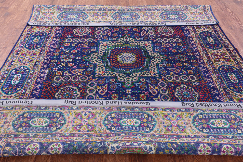 Mamluk Hand-Knotted Wool & Silk Rug 7' 9" X 9' 11" - Q13717