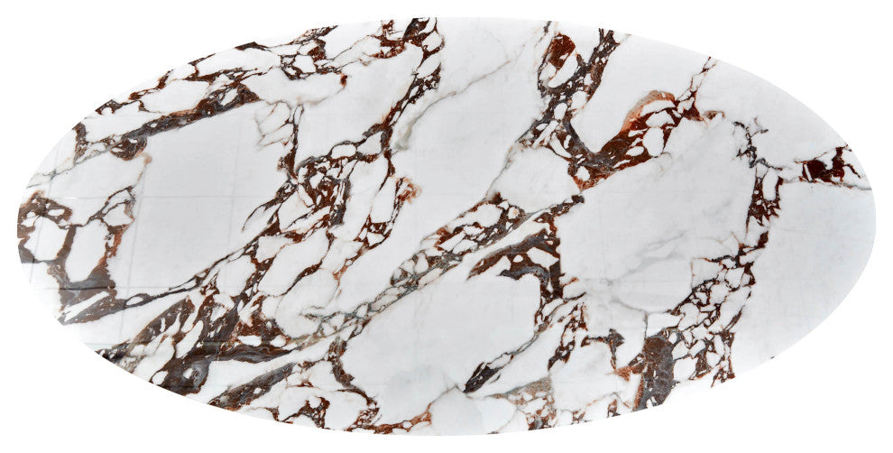 Tamara Marble Ceramic Oval Coffee Table