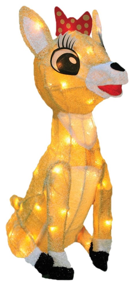 15" Pre-lit Rudolph the Red Nosed Reindeer Clarice Christmas Outdoor Decor
