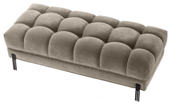 Greige Tufted Upholstered Bench | Eichholtz Sienna