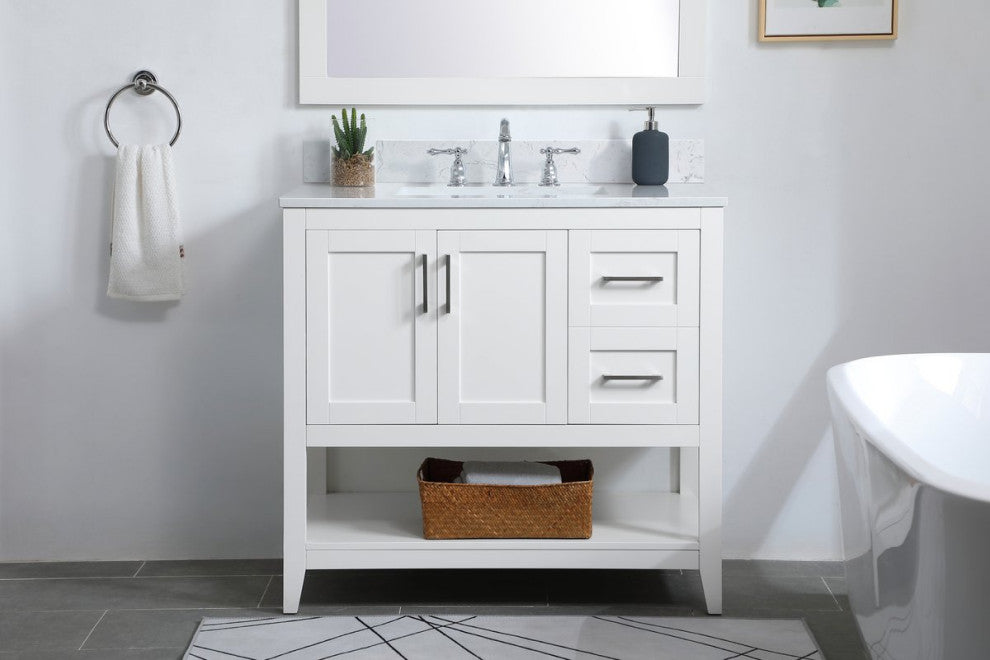 Elegant Decor Aubrey Bathroom Vanity White