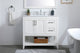 Elegant Decor Aubrey Bathroom Vanity White