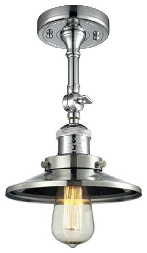 Innovations Lighting 201F-Pc-M7 1 Light Semi-Flush Mount
