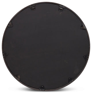 Samar 39" Round Mirror, Raw Bronze