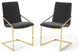 Pitch Dining Armchair Performance Velvet Set of 2 - Gold Black