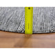 Pastel Gray Natural Undyed Wool Grass Design Hand Knotted Round Rug 4'9"x4'10"