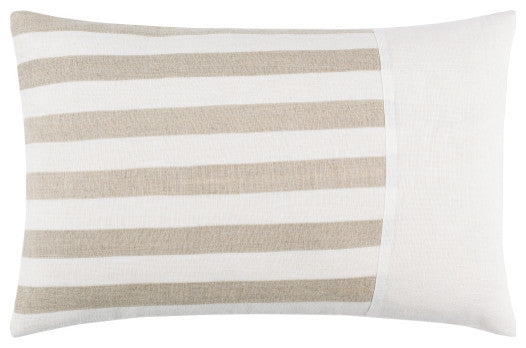 Surya Roxbury Cream Pillow Shell With Polyester Insert 13"H X 20"W