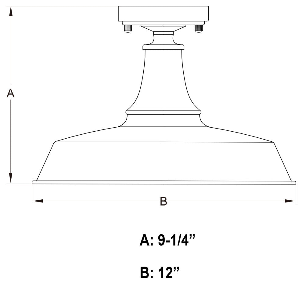 Dorado 12"W Outdoor Semi-Flush Mount Dark Bronze with Light Gold
