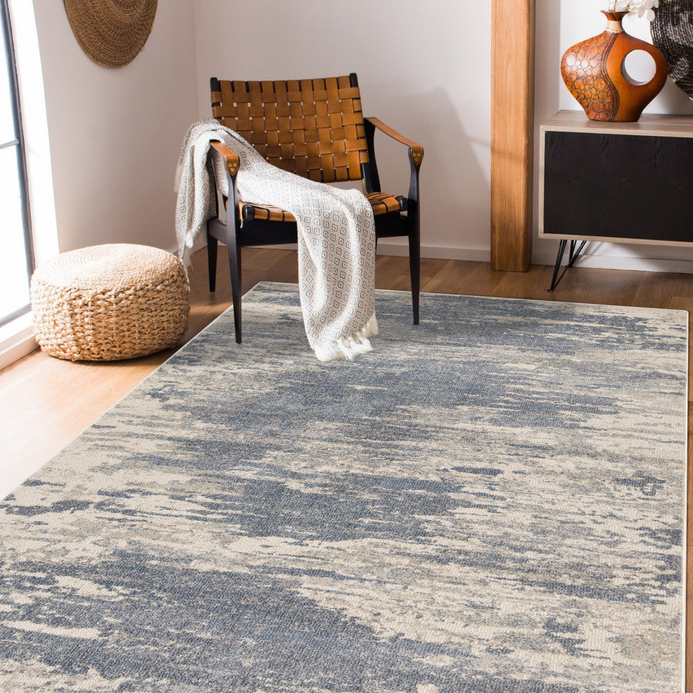 Jordan Delia Area Rug, Gray, 5'3" x 7'6", Abstract