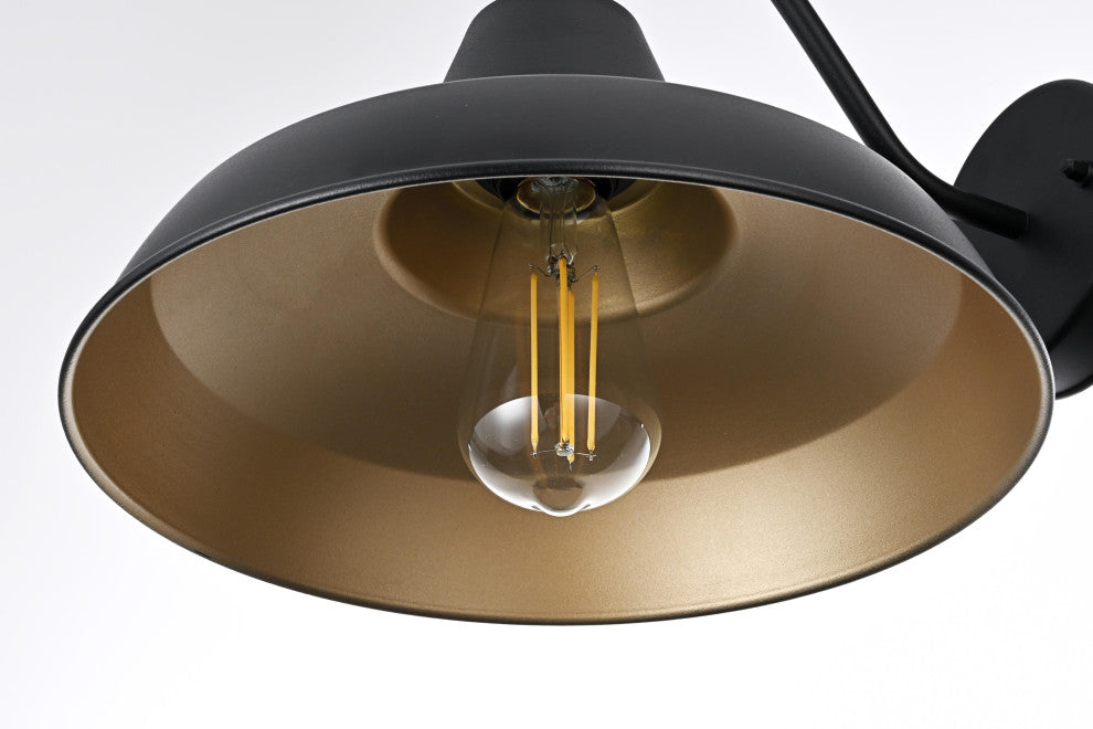 Home Living 15" Outdoor Wall sconce, Black