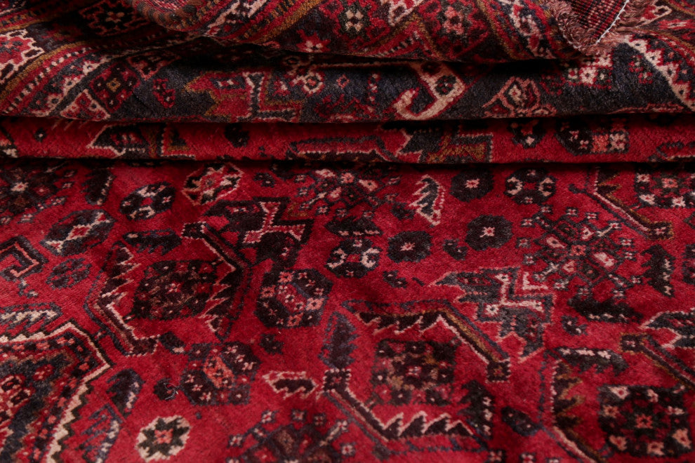 Consigned, Oriental Vintage Traditional Hand-Knotted Persian Area Rug, Red, 6x9