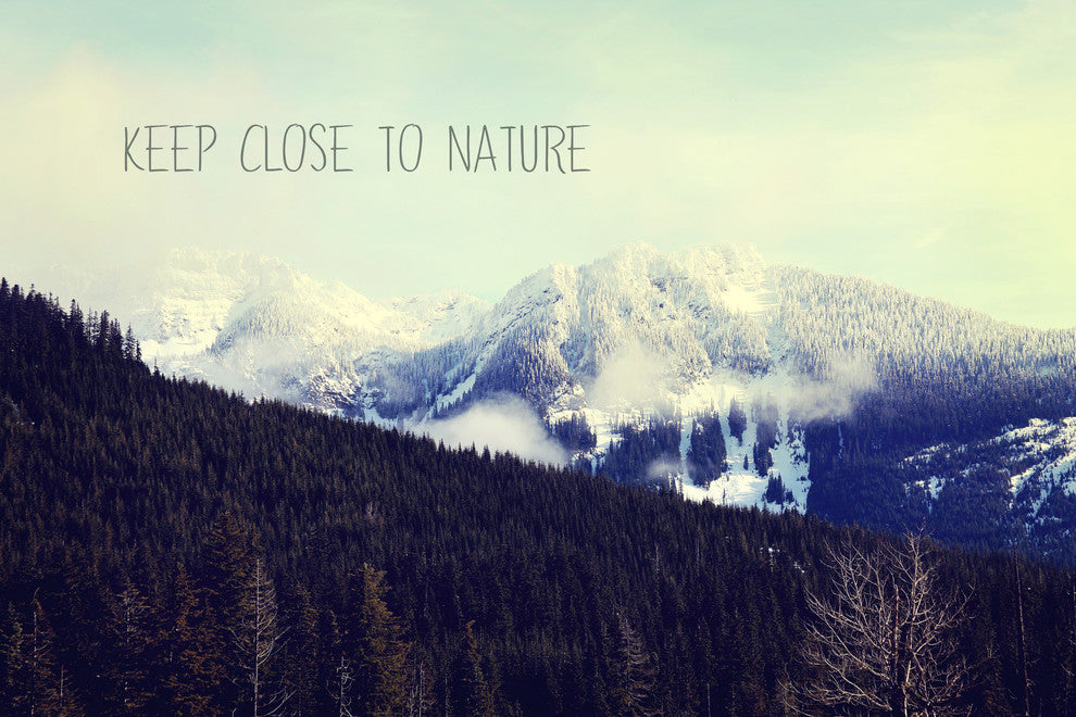 "Keep Close to Nature" Print on Canvas by Sylvia Cook
