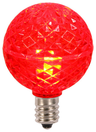 Vickerman xLEDG43-25 G40 LED Red Replacement Bulb, Pack of 25