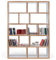 Contemporary Large Thick Wood Modular Shelves, White/Layeredge
