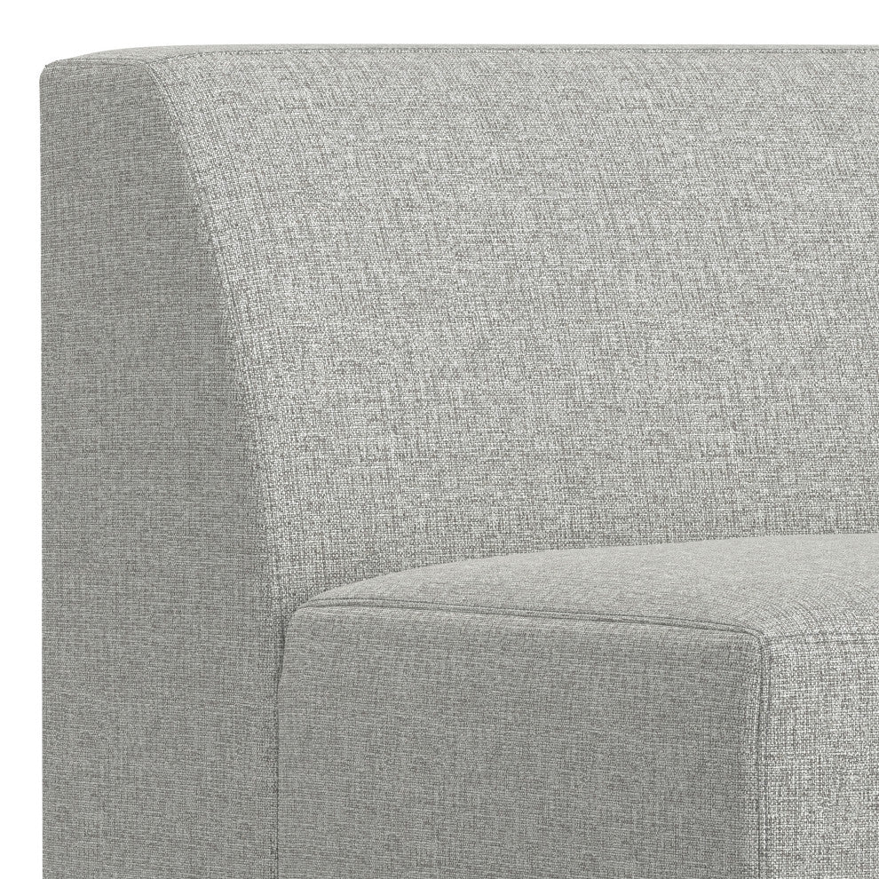 Rex Center Armless Sofa Module in Tightly Woven Performance Fabric