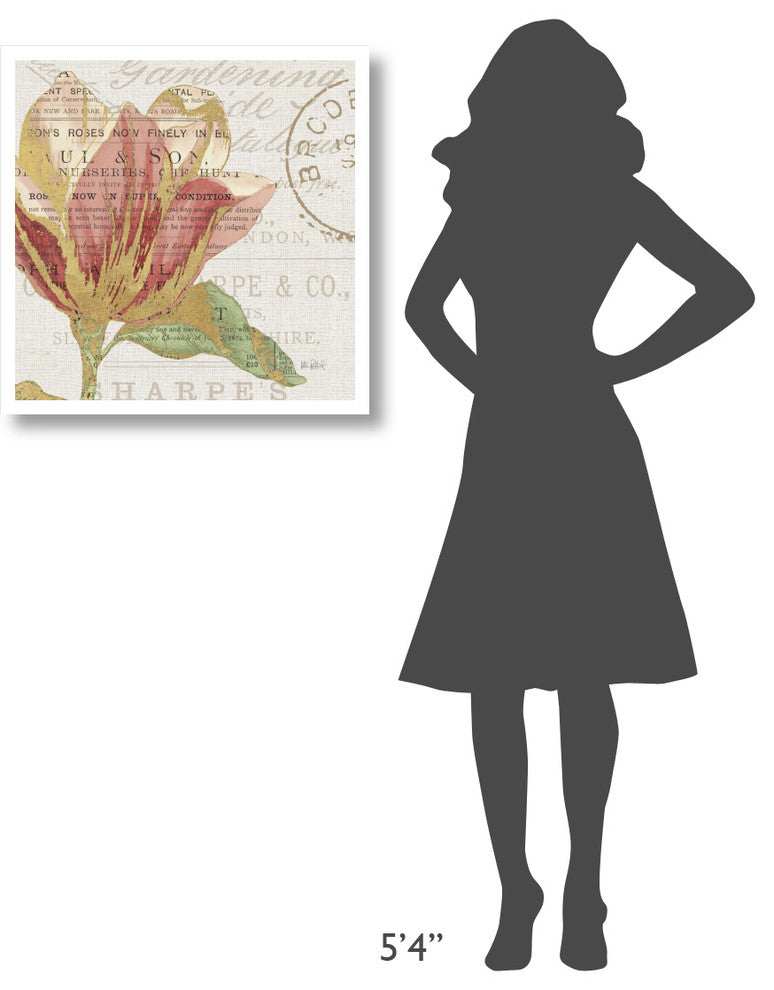 "Bookshelf Botanical III" Digital Paper Print by Katie Pertiet, 26"x26"
