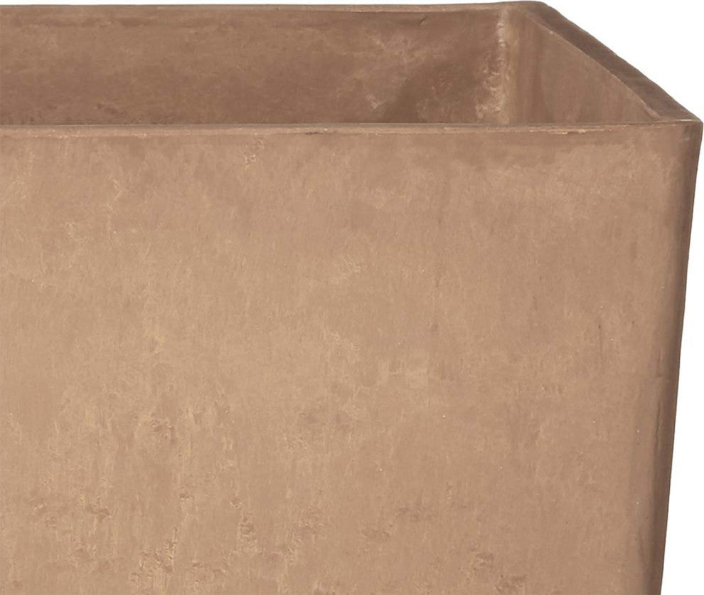 Contempo Tall Square Planter, Taupe