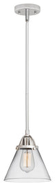 Large Cone Mini Pendant, Polished Chrome, Clear, Clear
