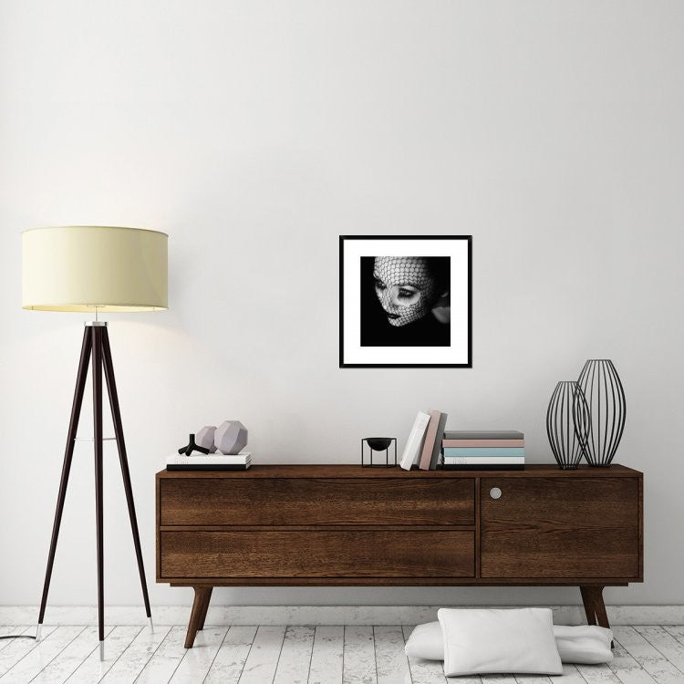"Black" Framed Digital Print by Oren Hayman, 24x24"