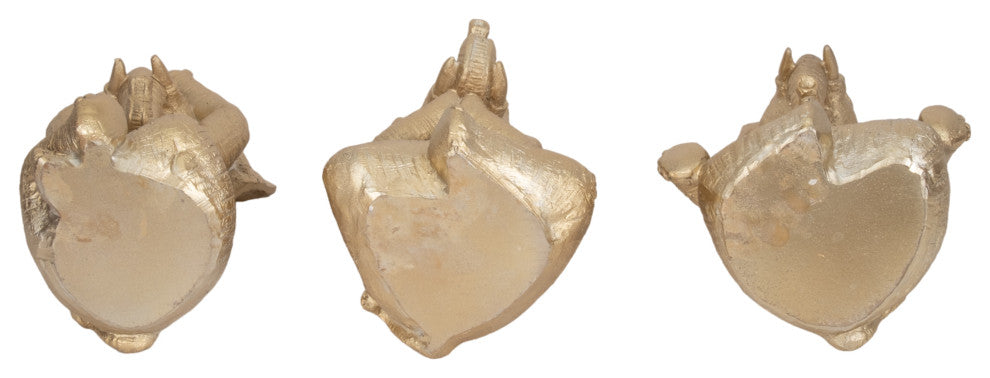 Resin, Set of 3, 8"H, Yoga Elephants