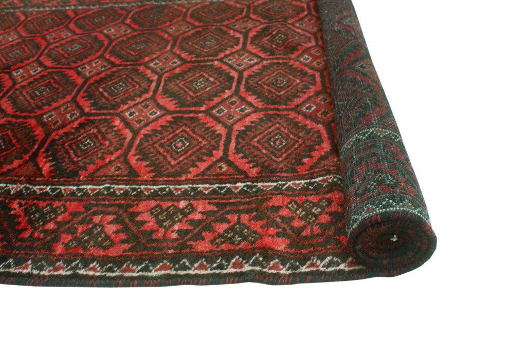 Fine Vintage Distressed Afshin Rust/Charcoal Rug, 3'6x5'10