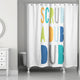 Scrub A Dub Dub Cool Tones Design 71x74 Shower Curtain