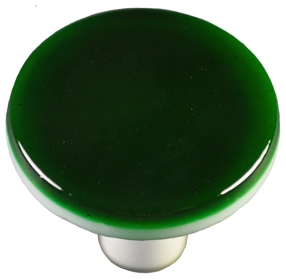 Kelly Green Knob Round, Black Post