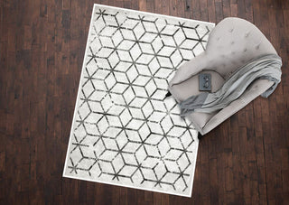 Maverick Kyle Gray Contemporary Area Rug, 7'6"x9'8"