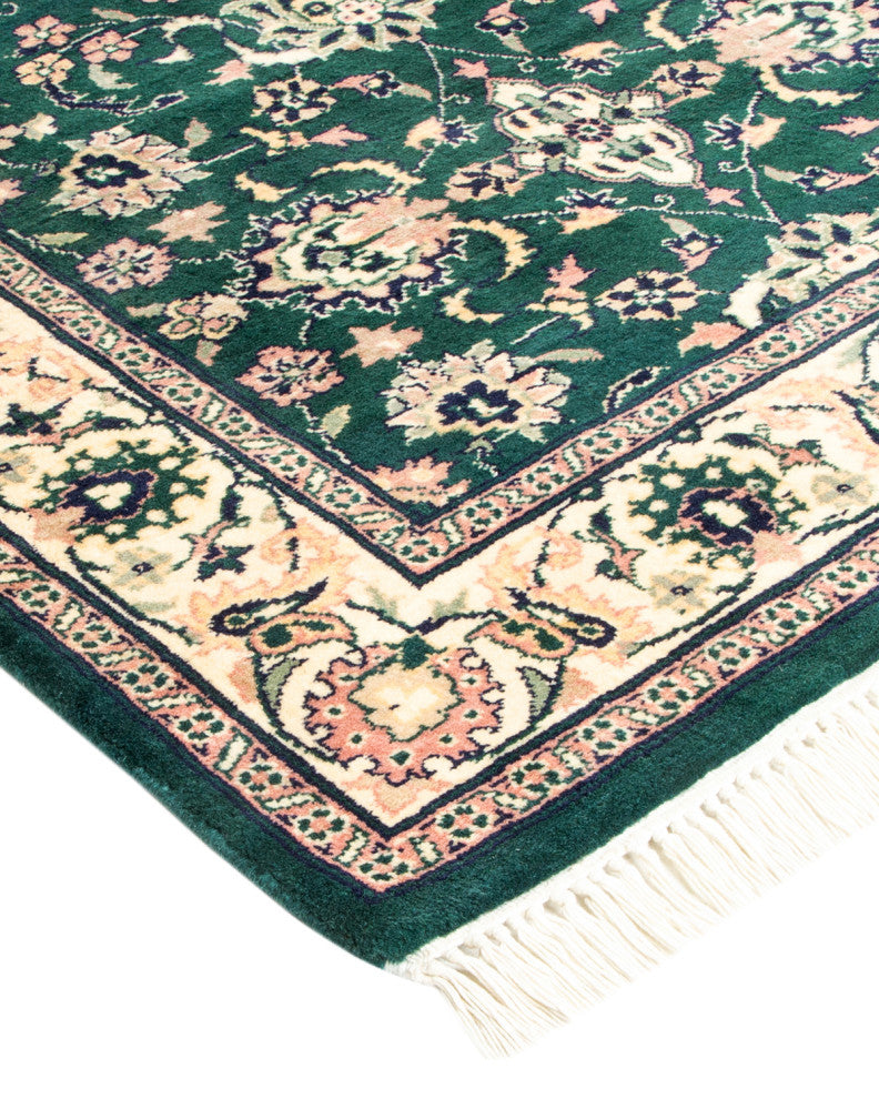 Mogul, One-of-a-Kind Handmade Area Rug Green, 2' 6 x 12' 7