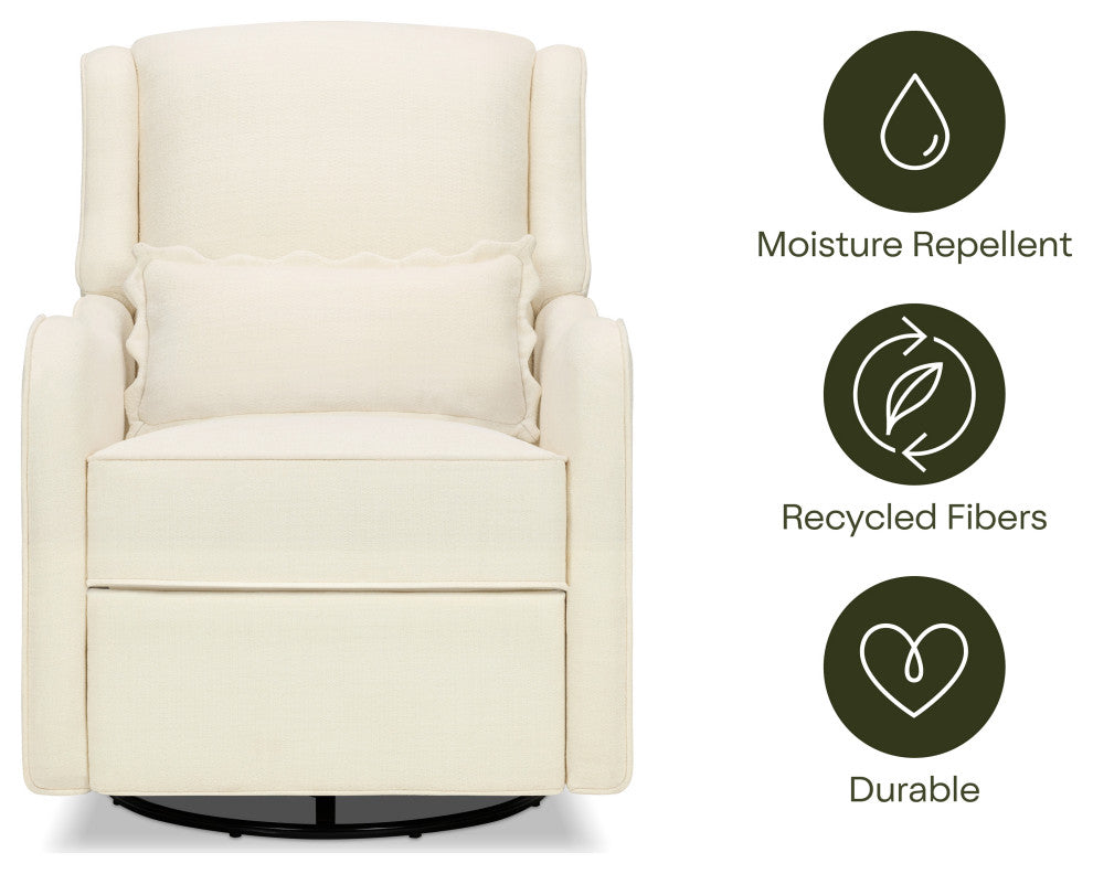 Devon Recliner and Swivel Glider, Performance Ivory Eco-Basketweave