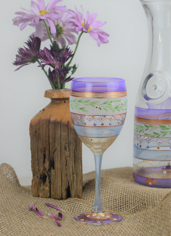 Mosaic Garland Wine Glasses, Set of 2