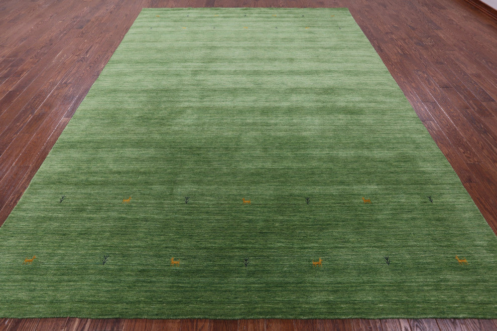 Persian Gabbeh Hand-Knotted Wool Rug 9' 0" X 12' 0" - Q15086