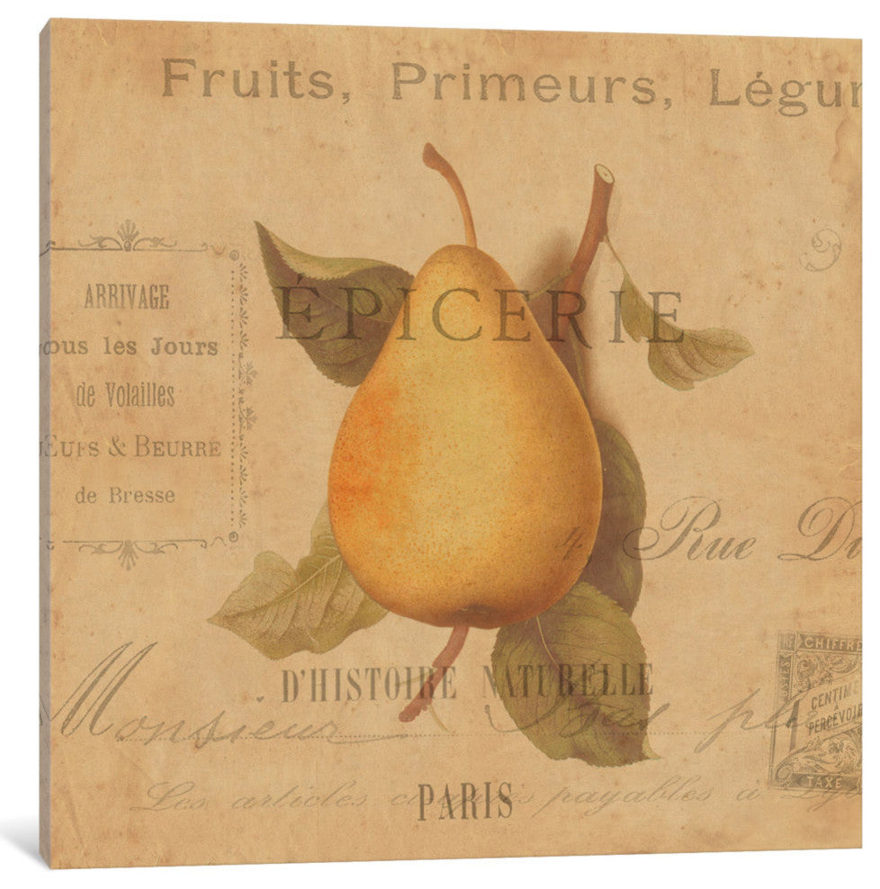 "Poire" by Deborah Devellier, Canvas Print, 18"x18"